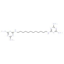 N,N'''-dodecane-1,12-diylbis[1,3,5-triazine-2,4,6-triamine] Structure