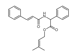 phenyl-(3t-phenyl-acryloylamino)-acetic acid 3-methyl-but-2-enyl ester结构式