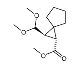 (1R,2R)-2-Dimethoxymethyl-spiro[2.4]heptane-1-carboxylic acid methyl ester Structure