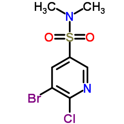 5-Bromo-6-chloro-N,N-dimethyl-3-pyridinesulfonamide Structure