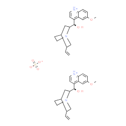 bis[(9R)-9-hydroxy-6'-methoxycinchonanium] sulphate结构式