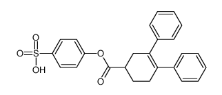 4-(3,4-diphenylcyclohex-3-ene-1-carbonyl)oxybenzenesulfonic acid Structure