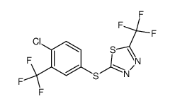 2-(4-chloro-3-trifluoromethyl-phenylsulfanyl)-5-trifluoromethyl-[1,3,4]thiadiazole Structure
