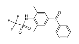 N-(4-Benzenesulfinyl-2,6-dimethyl-phenyl)-C,C,C-trifluoro-methanesulfonamide Structure