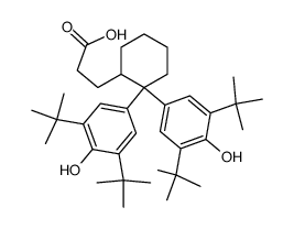 3-[2,2-Bis-(3,5-di-tert-butyl-4-hydroxy-phenyl)-cyclohexyl]-propionic acid Structure