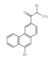 2-bromo-1-(9-bromophenanthren-3-yl)propan-1-one结构式