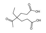 4-acetyl-4-ethyl-heptanedioic acid Structure