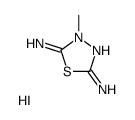 5-imino-4-methyl-1,3,4-thiadiazol-2-amine,hydroiodide结构式