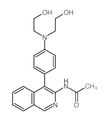 Acetamide,N-[4-[4-[bis(2-hydroxyethyl)amino]phenyl]-3-isoquinolinyl]- Structure