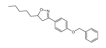 5-pentyl-3-(4-phenylmethoxyphenyl)-4,5-dihydro-1,2-oxazole结构式