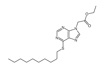 ethyl 2-(6-decylsulfanylpurin-9-yl)acetate结构式