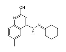 4-(2-cyclohexylidenehydrazinyl)-6-methyl-1H-quinolin-2-one结构式