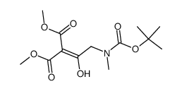 methyl 4-[(tert-butoxycarbonyl)(methyl)amino]-3-hydroxy-2-methoxycarbonyl-2-butenoate结构式