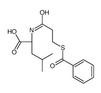 (2S)-2-(3-benzoylsulfanylpropanoylamino)-4-methylpentanoic acid Structure