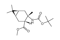 methyl (1R,3R,4S,6S)-4-(tert-butoxycarbonylamino)-4,7,7-trimethylbicyclo[4.1.0]heptane-3-carboxylate Structure