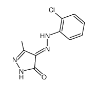 5-methyl-2H-pyrazole-3,4-dione 4-[(2-chloro-phenyl)-hydrazone] Structure