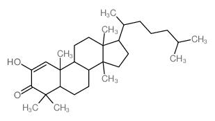 2-hydroxy-4,4,10,13,14-pentamethyl-17-(6-methylheptan-2-yl)-5,6,7,8,9,11,12,15,16,17-decahydrocyclopenta[a]phenanthren-3-one结构式