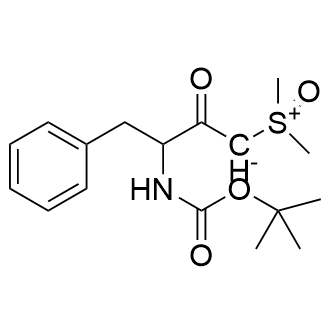 tert-Butyl (4-(dimethyl(oxo)-λ6-sulfanylidene)-3-oxo-1-phenylbutan-2-yl)carbamate Structure