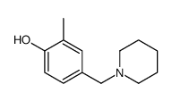 2-methyl-4-(piperidin-1-ylmethyl)phenol结构式