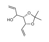 (4R,5R)-1-(2,2-dimethyl-5-vinyl-[1,3]dioxolan-4-yl)prop-2-en-1-ol结构式