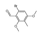 6-bromo-2,4-dimethoxy-3-methylbenzaldehyde结构式