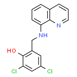 2,4-dichloro-6-[(quinolin-8-ylamino)methyl]phenol结构式