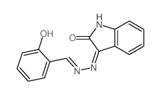 Benzaldehyde,2-hydroxy-, 2-(1,2-dihydro-2-oxo-3H-indol-3-ylidene)hydrazone结构式
