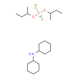 O,O-bis(sec-butyl) hydrogen dithiophosphate, compound with dicyclohexylamine (1:1) Structure