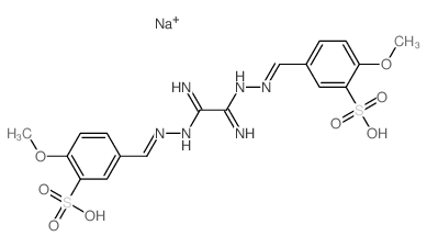 5-[(Z)-[(E)-[amino-[N-[(4-methoxy-3-sulfo-phenyl)methylideneamino]carbamimidoyl]methylidene]hydrazinylidene]methyl]-2-methoxy-benzenesulfonic acid Structure