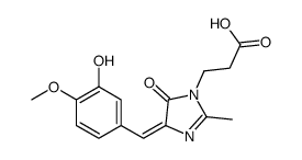 3-[(4E)-4-[(3-hydroxy-4-methoxyphenyl)methylidene]-2-methyl-5-oxoimidazol-1-yl]propanoic acid Structure