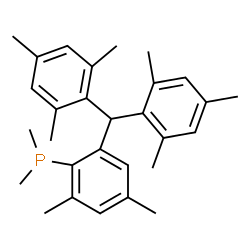 [2-[Bis(2,4,6-trimethylphenyl)methyl]-4,6-dimethylphenyl]dimethylphosphine结构式