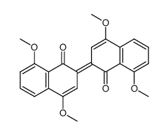 5,5'-dihydroxy-4,4'-dimethoxy-2,2'-binaphthylidene-1,1'-quinone结构式