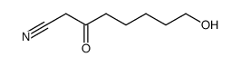 3-Keto-8-hydroxy-octansaeure-nitril结构式