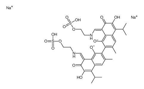 gossypol beta-aminoethyl sodium sulfate结构式