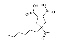 4-acetyl-4-hexylheptanedioic acid Structure