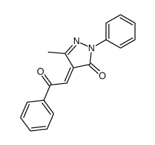 E-4-benzoyliden-3-methyl-1-phenyl-5-pyrazolone Structure