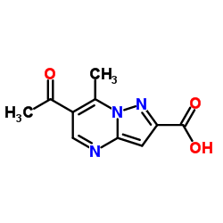 6-ACETYL-7-METHYL-PYRAZOLO[1,5-A]PYRIMIDINE-2-CARBOXYLIC ACID structure