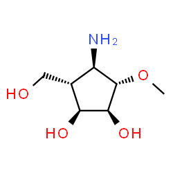 1,2-Cyclopentanediol,4-amino-3-(hydroxymethyl)-5-methoxy-,(1R,2R,3R,4S,5R)-rel-(9CI)结构式