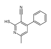6-methyl-4-phenyl-2-sulfanylidene-1H-pyridine-3-carbonitrile结构式