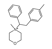 4-methyl-4-(1-phenyl-2-(p-tolyl)ethyl)morpholin-4-ium Structure