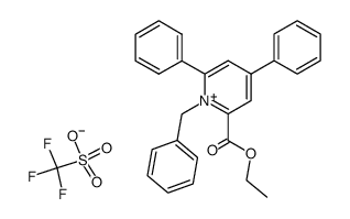 1-benzyl-2,4-diphenyl-6-ethoxycarbonylpyridinium CF3SO3(-) Structure