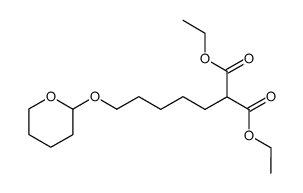 2-[5-(tetrahydropyran-2-oxy)pentyl]malonic acid diethyl ester Structure