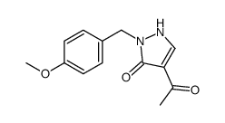 4-acetyl-2-[(4-methoxyphenyl)methyl]-1H-pyrazol-3-one Structure