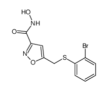 5-[(2-bromophenyl)sulfanylmethyl]-N-hydroxy-1,2-oxazole-3-carboxamide结构式