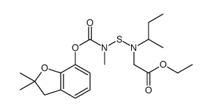 Glycine, N-(((((2,3-dihydro-2,2-dimethyl-7-benzofuranyl)oxy)carbonyl)m ethylamino)thio)-N-(1-methylpropyl)-, ethyl ester picture