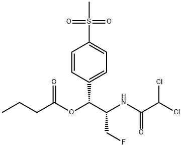 (1R,2S)-2-[(Dichloroacetyl)amino]-3-fluoro-1-[4-(methylsulfonyl)phenyl]propyl butyrate Structure