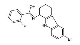 N-(6-bromo-2,3,4,9-tetrahydro-1H-carbazol-1-yl)-2-fluorobenzamide结构式