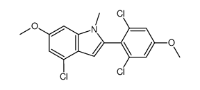 1-methyl-2-(2,6-dichloro-4-methoxy-phenyl)-4-chloro-6-methoxy-indole Structure