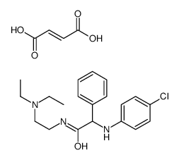 2-[[2-(4-chloroanilino)-2-phenylacetyl]amino]ethyl-diethylazanium,(Z)-4-hydroxy-4-oxobut-2-enoate结构式