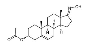 3β-acetoxy-17-hydroxyiminoandrost-5-ene Structure